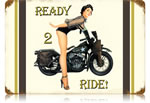 "Ready to Ride" Vintage Metal Sign